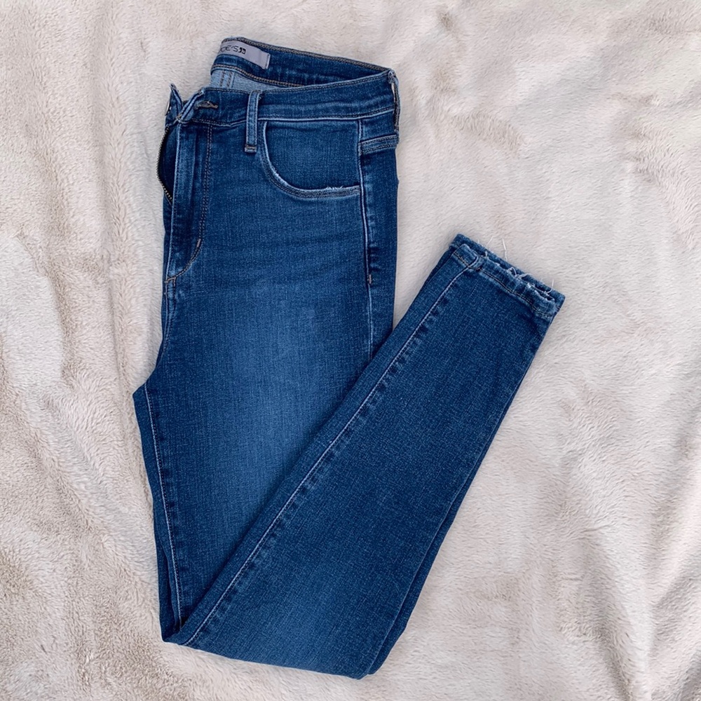 Joe’s Jeans, dark blue wash. Skinny jean